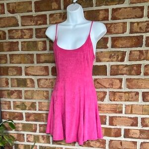 Lucy in the Sky Pink Fuchsia Bow Back mini Dress. Small